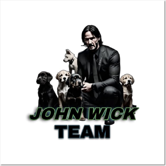 john wick team : dog team Wall Art by valentinewords